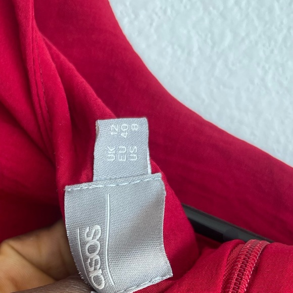 ASOS double peplum top in Red - Picture 9 of 10